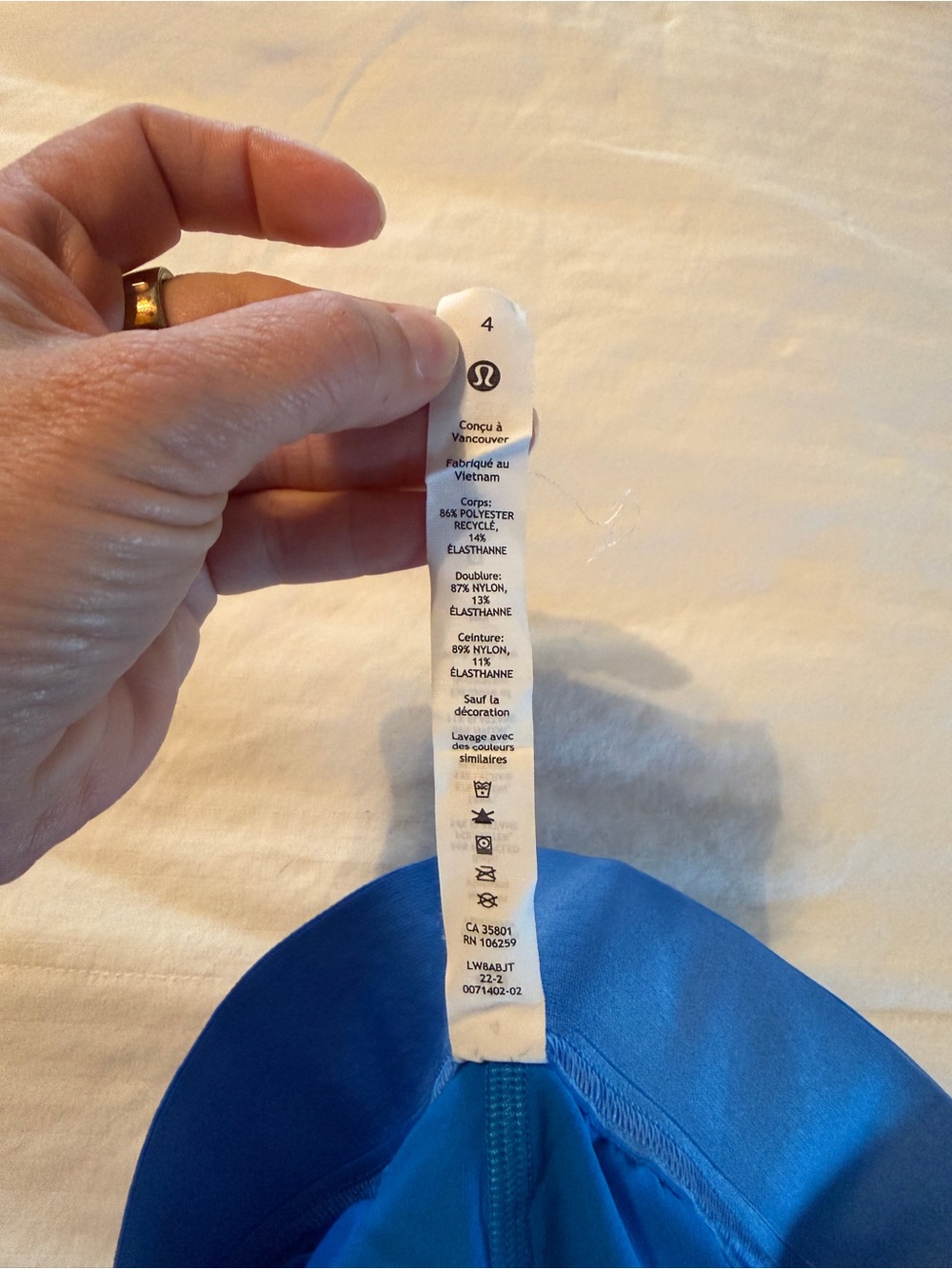 lululemon athletica Electric Blue Tiered golf tennis skirt with built in short - Picture 5 of 5